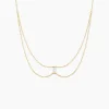 Collier Sparkle Or Jaune Oxyde De Zirconium