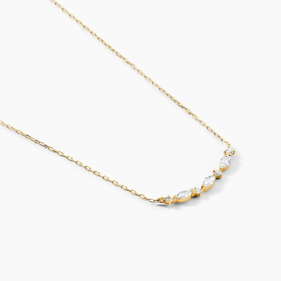Collier Sparkle Or Jaune Oxyde De Zirconium
