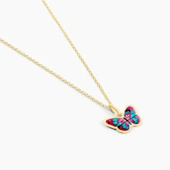 Collier Sulivia Papillon Or Jaune