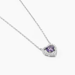 Collier Suzon Argent Blanc Oxyde De Zirconium