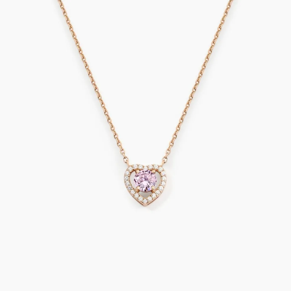 Collier Suzon Argent Rose Oxyde De Zirconium
