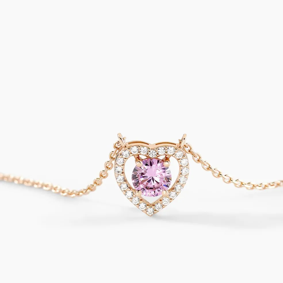 Collier Suzon Argent Rose Oxyde De Zirconium