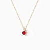 Collier Tyana Plaqué Or Jaune Pierre De Synthese Et Oxyde De Zirconium