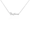 Collier Zoa Argent Blanc