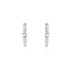 Creoles Argent Blanc Deep In Love Oxyde De Zirconium