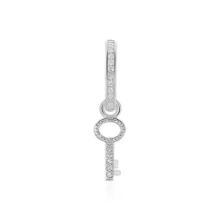 Créole Unitaire Ancelin Rondes Argent Blanc Oxyde De Zirconium
