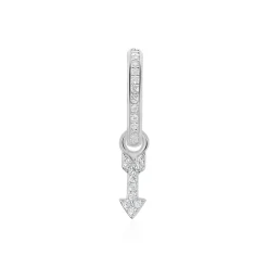 Créole Unitaire Ancelin Rondes Argent Blanc Oxyde De Zirconium