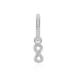 Créole Unitaire Ancelin Rondes Argent Blanc Oxyde De Zirconium