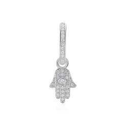 Créole Unitaire Ancelin Rondes Argent Blanc Oxyde De Zirconium