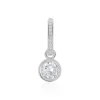 Créole Unitaire Ancelin Rondes Argent Blanc Oxyde De Zirconium
