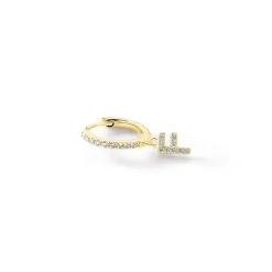 Créole Unitaire Léria Or Jaune Oxydes De Zirconium