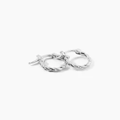 Créoles Anastasia Argent Blanc