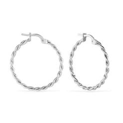 Créoles Argent Blanc Abie