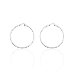 Créoles Argent Blanc Anne