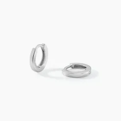 Créoles Argent Blanc Eleanora