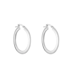 Créoles Argent Blanc Hally