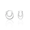 Créoles Argent Blanc Linnette Oxydes De Zirconium