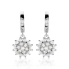 Créoles Argent Blanc Maximille Oxydes De Zirconium