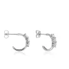 Créoles Argent Blanc Rosaure Oxydes De Zirconium