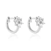 Créoles Argent Blanc Sanz Oxyde De Zirconium