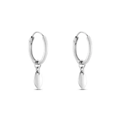 Créoles Argent Blanc Shelia