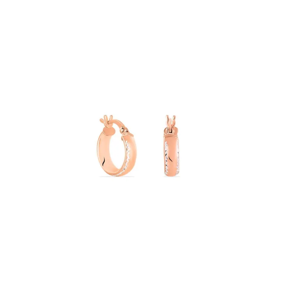 Créoles Argent Rose Ava