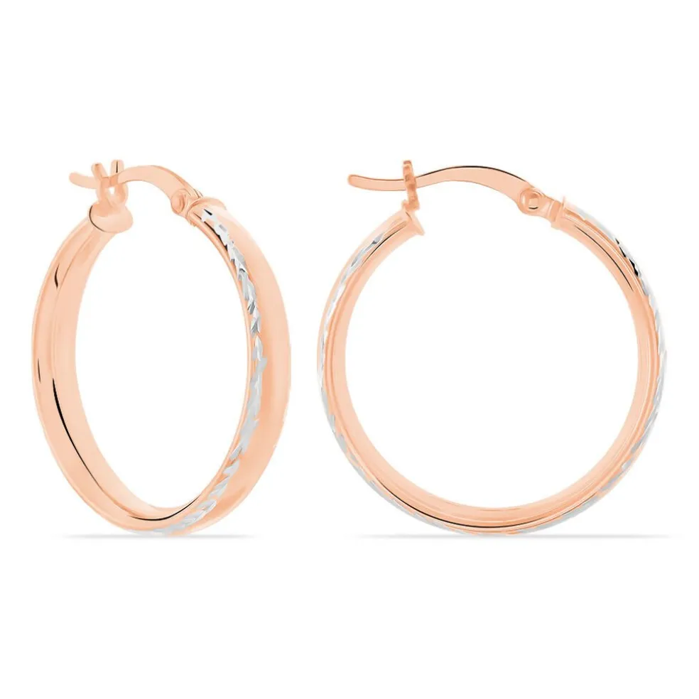 Créoles Argent Rose Ava