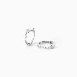 Créoles Aryanna Or Blanc Diamant