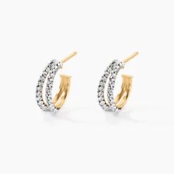Créoles Atallah Or Jaune Strass