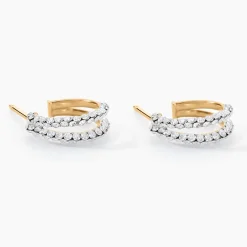Créoles Atallah Or Jaune Strass