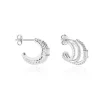 Créoles Cailin Argent Blanc Oxyde De Zirconium