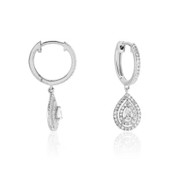 Créoles Diamina Or Blanc Diamant