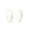 Créoles Domitilla Or Jaune Strass