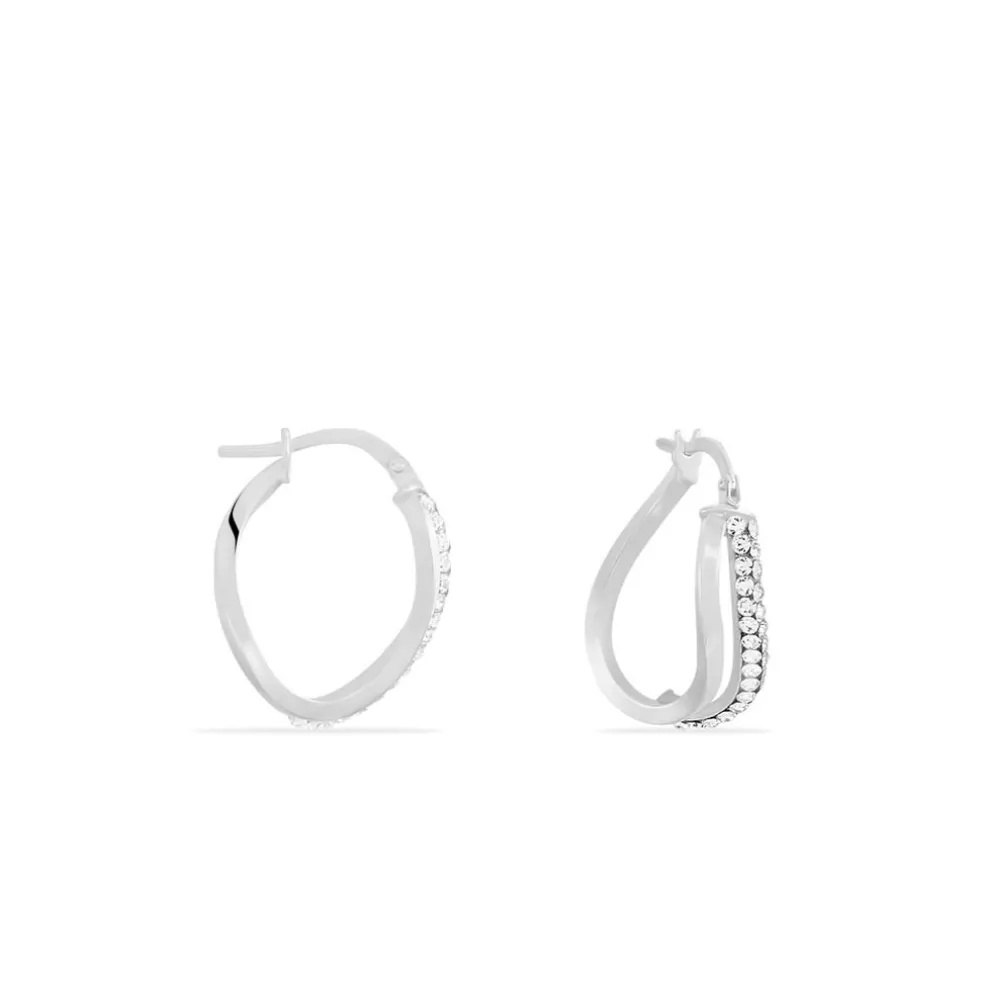 Créoles Hekate Or Blanc Strass