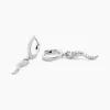 Créoles Horn Argent Blanc Oxyde De Zirconium