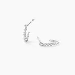 Créoles Louisette Argent Blanc