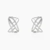 Créoles Marlow Argent Blanc Oxyde De Zirconium