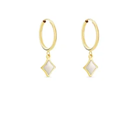 Créoles Marvella Or Jaune Nacre