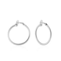 Créoles Maxa Argent Blanc