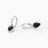 Créoles Mentissa Argent Blanc Agate