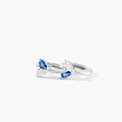 Créoles Myhalf Argent Blanc Oxyde De Zirconium