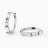 Créoles Taranis Or Blanc Diamant Synthétique
