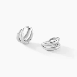 Créoles Two Argent Blanc