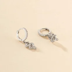 Créoles Ysee Argent Blanc Oxyde De Zirconium