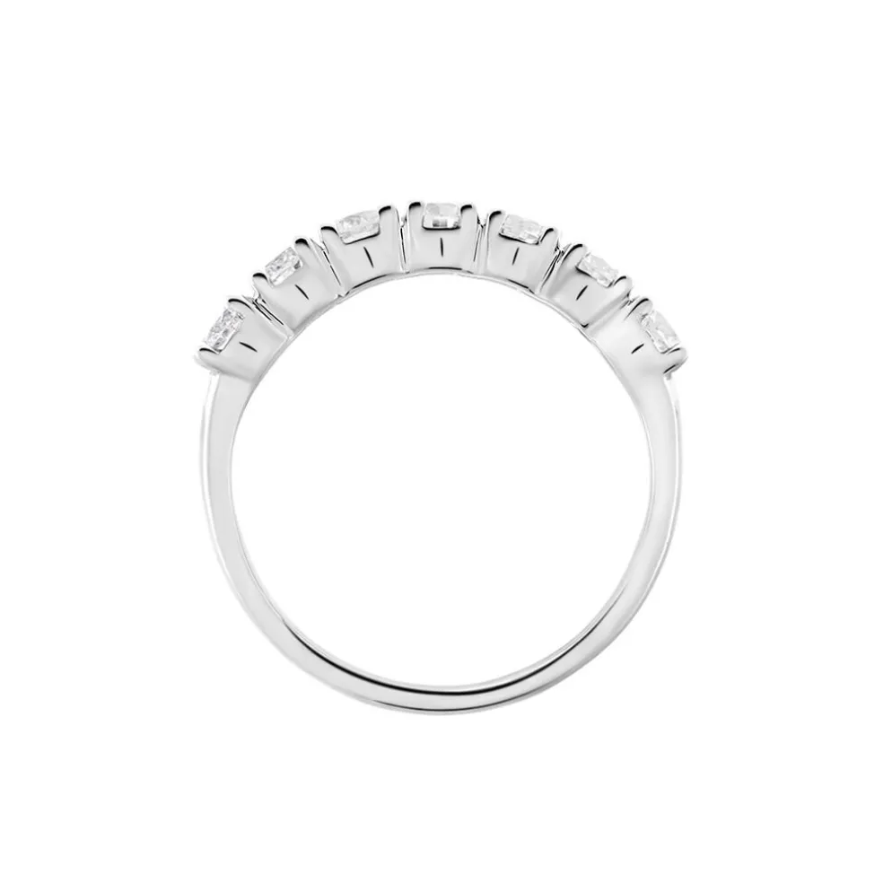 Demi-alliance Eloisa Or Blanc Diamants Synthétique