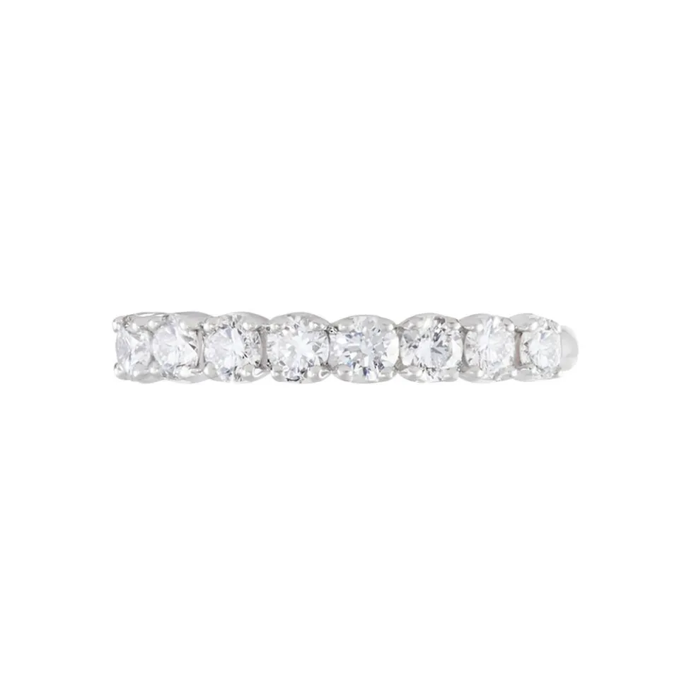 Demi-alliance Or Blanc Eloisa Diamant Synthetique