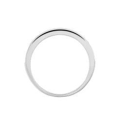 Demi-alliance Or Blanc  Valentine Diamant Synthetique