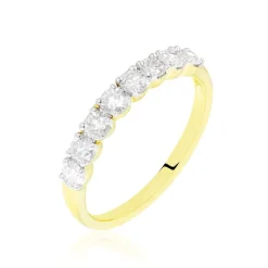 Demi-alliance Or Jaune  Eloisa Diamant Synthetique