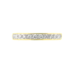 Demi-alliance Or  Jaune  Valentine Diamant Synthetique