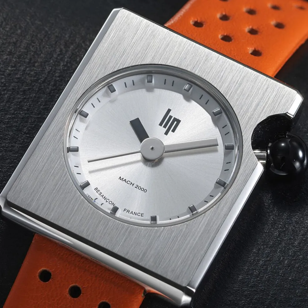 Montre Lip Mach 2000 Mini Square Argenté